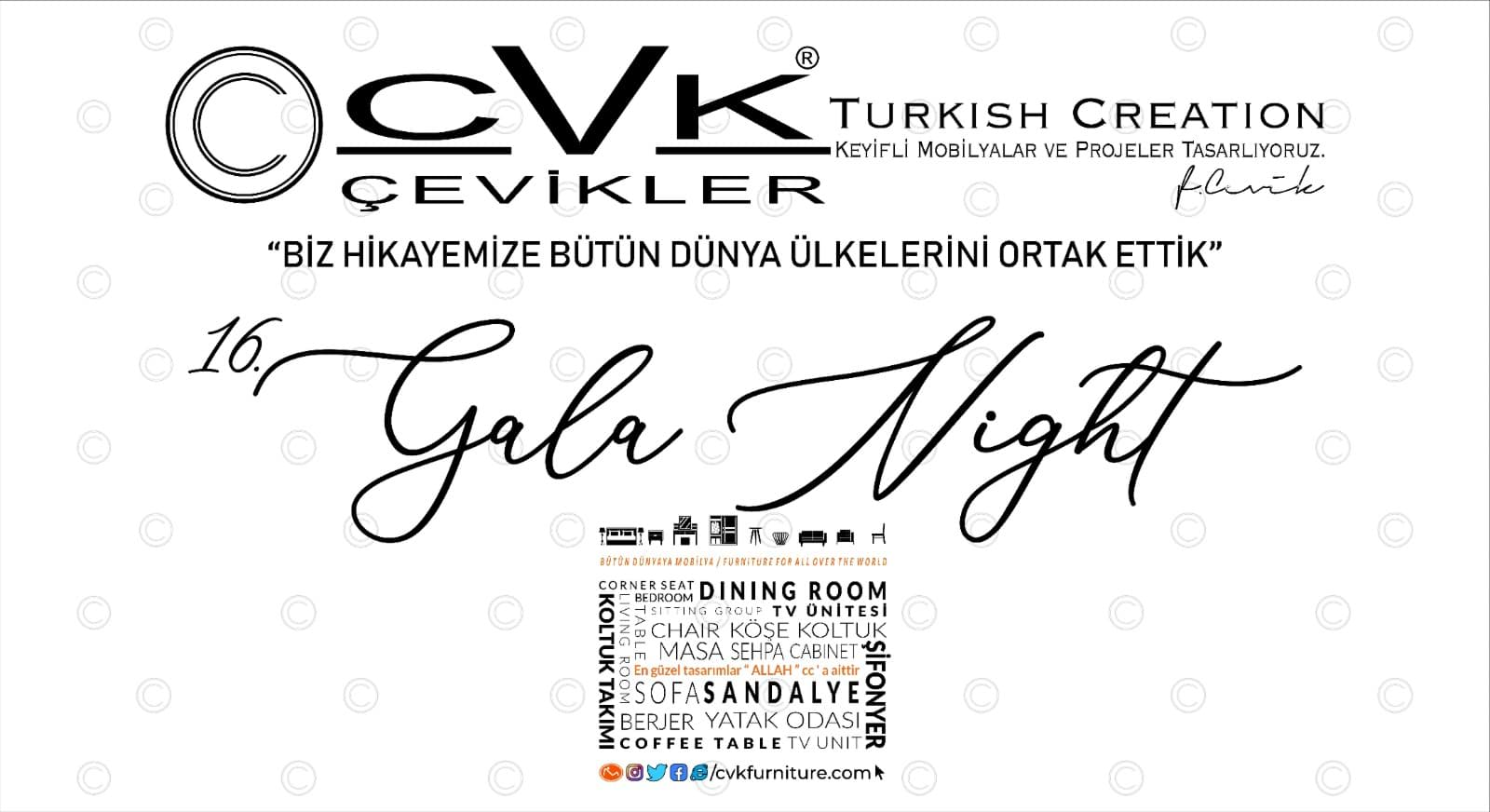 CVK MOBİLYA 16. YIL GALA GECESİNİ KUTLADI.