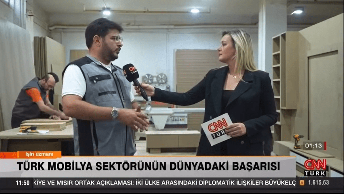 CNN TÜRK TV KANALI İŞİN UZMANI PROGRAMI TÜRK MOBİLYA SEKTÖRÜNÜN DÜNYADA Kİ BAŞARISI KONULU RÖPORTAJI